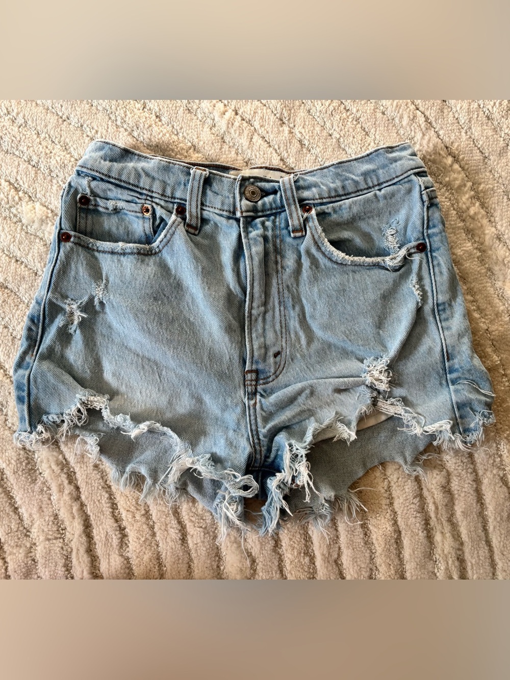 Abercrombie & Fitch High Rise Mom Denim Short